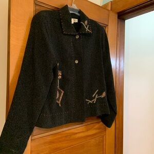 Bella Canvasback Women's Blazer with Embroidered Accents